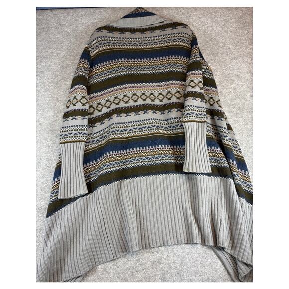 Yigal Azrouel Cardigan Sweater Womens XS Gray Fair Isle Baby Alpaca Wool Knit - Picture 2 of 8